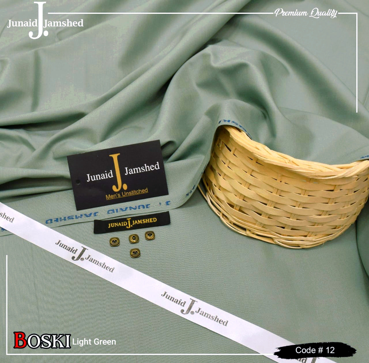 J. Junaid Jamshed Light Green New